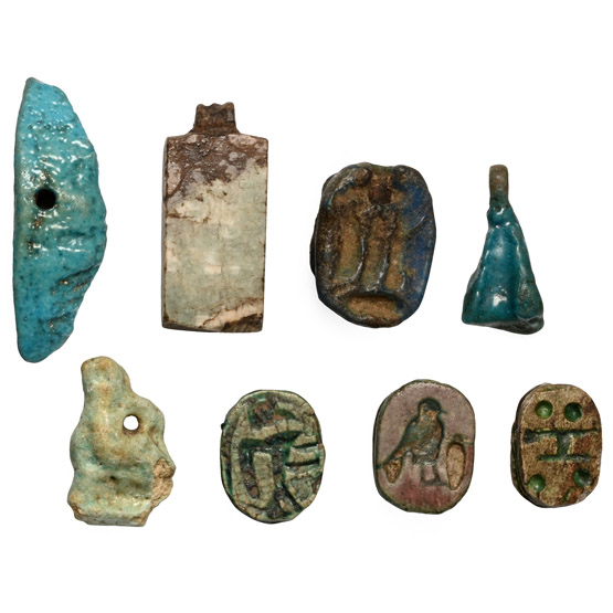 Egyptian Faience Group of Amulets
