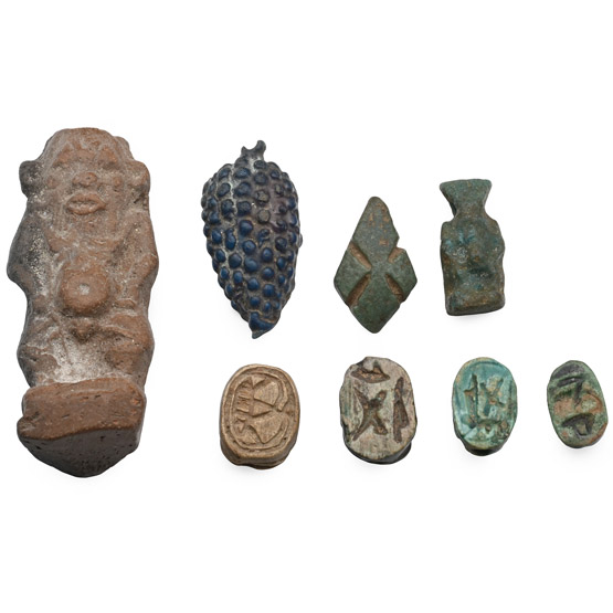 Egyptian Faience Amulet Group
