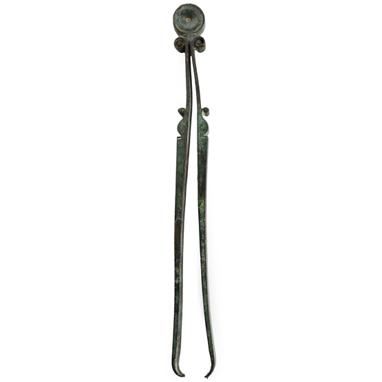 Roman Bronze Serrated Medical Forceps