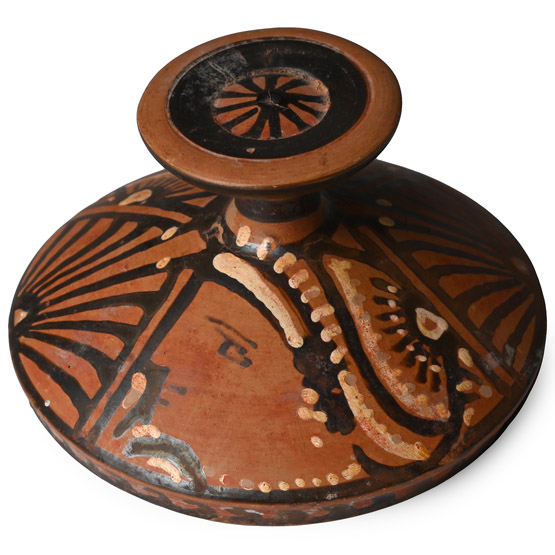 Greek Apulian Lekanis Lid with Lady of Fashion