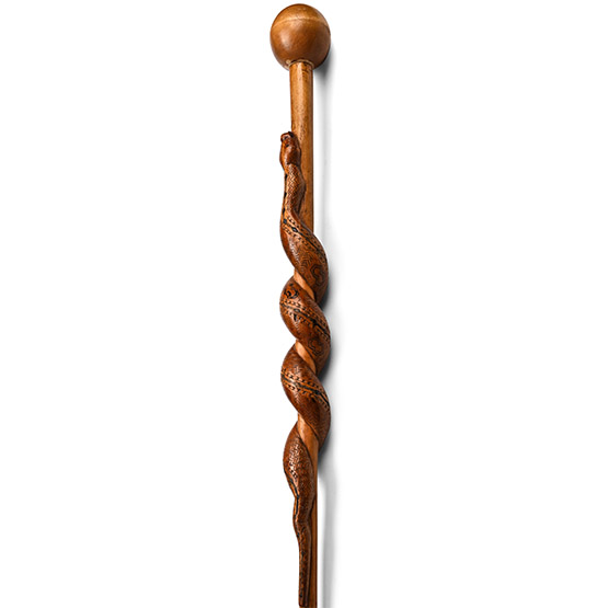 WWI Trench Art Wooden Walking Stick