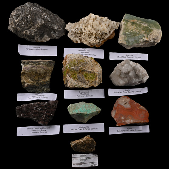 Mixed British and Portuguese Crystal and Mineral Specimen Group