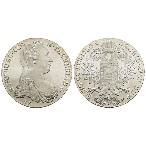 Austria. Holy Roman Empire, Maria Theresia Empress AR Posthumous Taler.