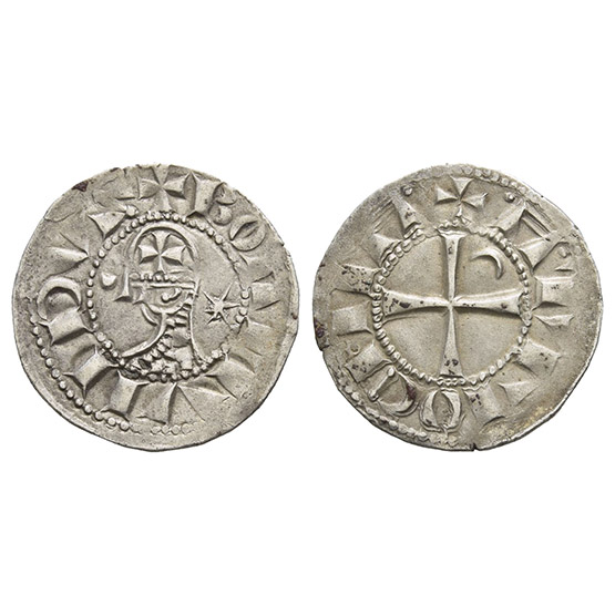 Crusaders. Bohémond IV or Bohémond V BI Denier.