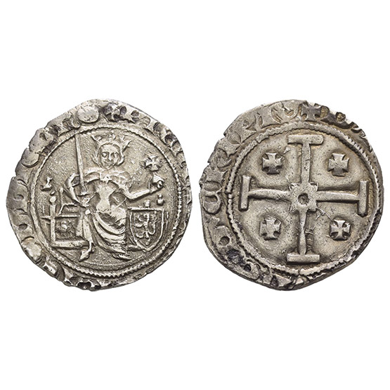 Crusader States. Cyprus (Lusignan Kingdom), Peter I AR Gros.
