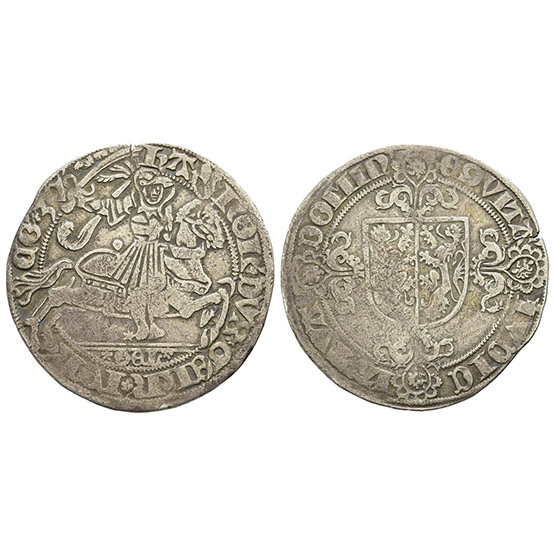 Netherlands. Duchy of Guelders, Charles II AR Rider (Snaphaan).