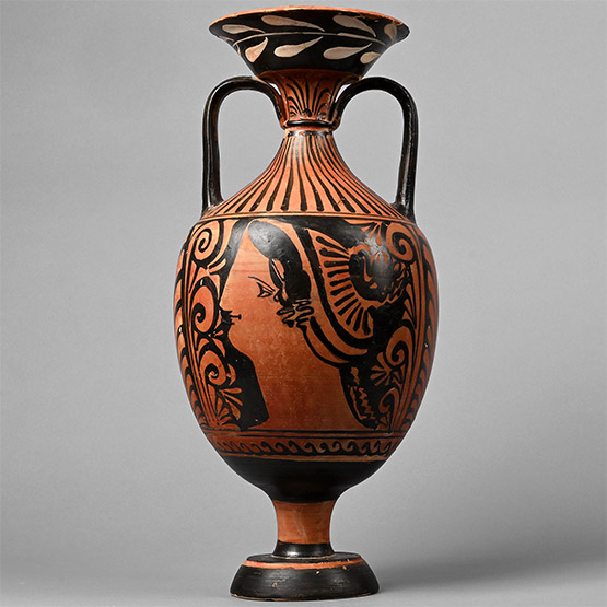 Large Greek Red-Figure Amphora with Lady of Fashion
