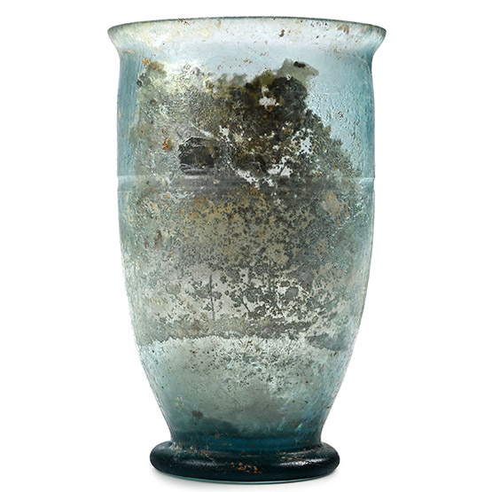 Roman Glass Goblet with Cut Design