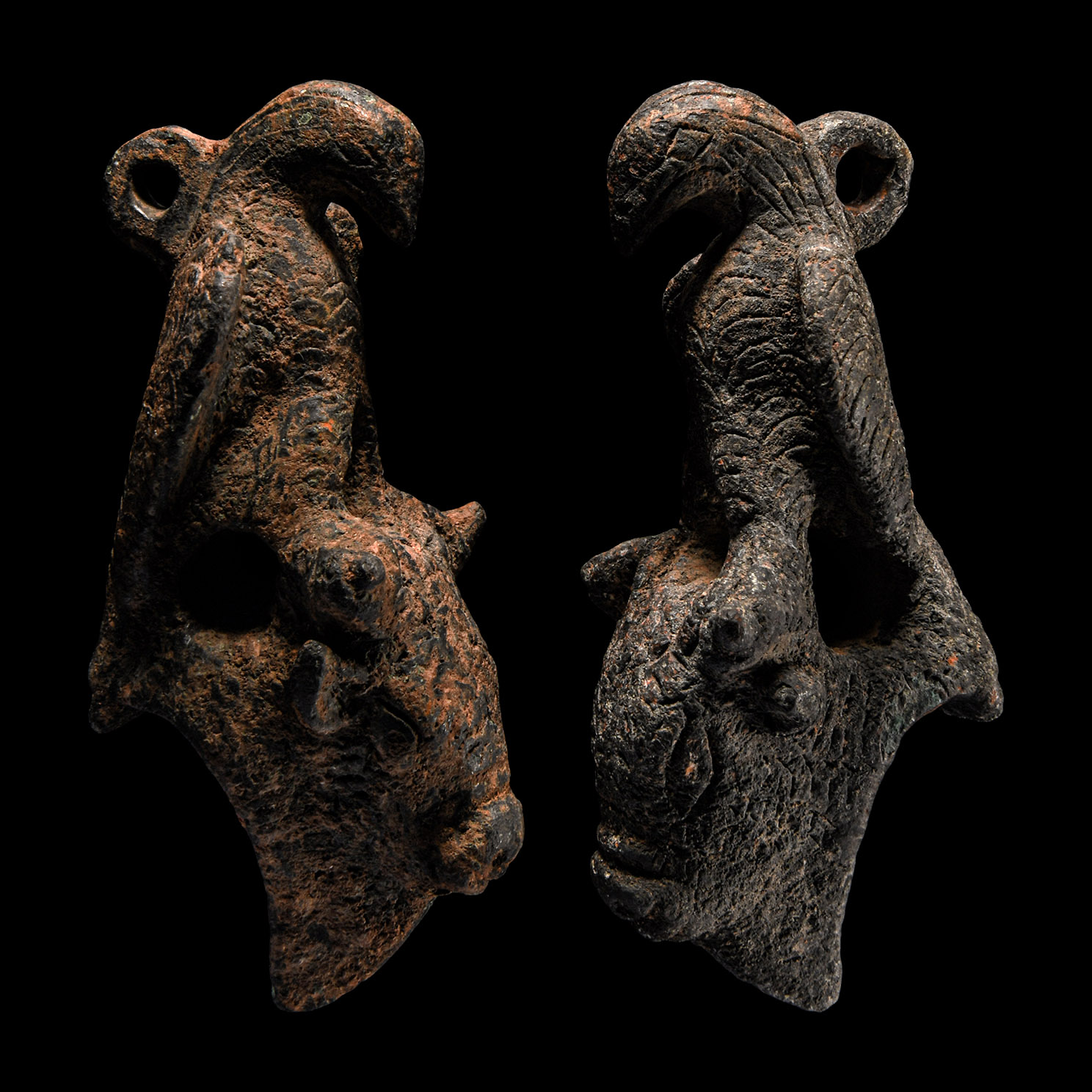 Roman Bronze Jupiter Dolichenus Eagle Pair