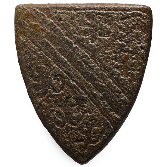 Medieval Knights Enamelled Bronze Heraldic De Bohun, Earls of Hereford Horse Harness Stud