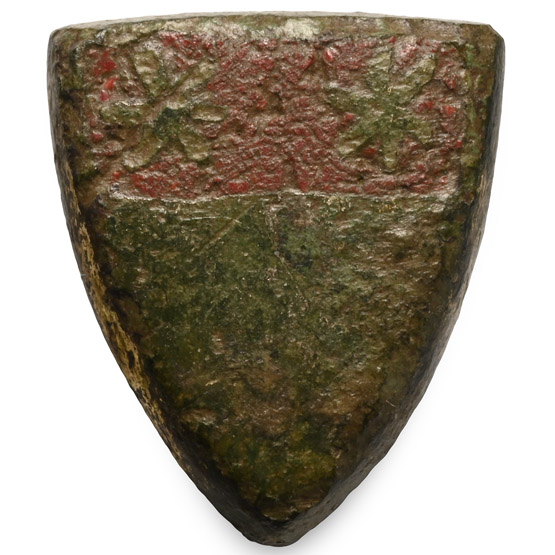Medieval Knights Enamelled Bronze Heraldic Horse Harness Stud