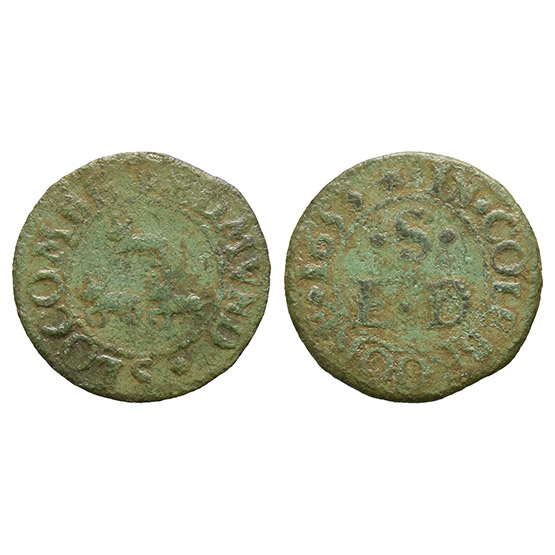 England. Colnbrook, Edmund Slocombe AE Farthing Token.