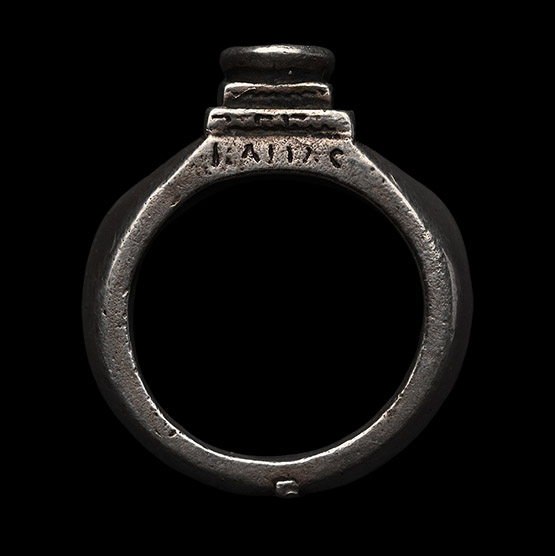 Silver Ring with Inscription to the Sides