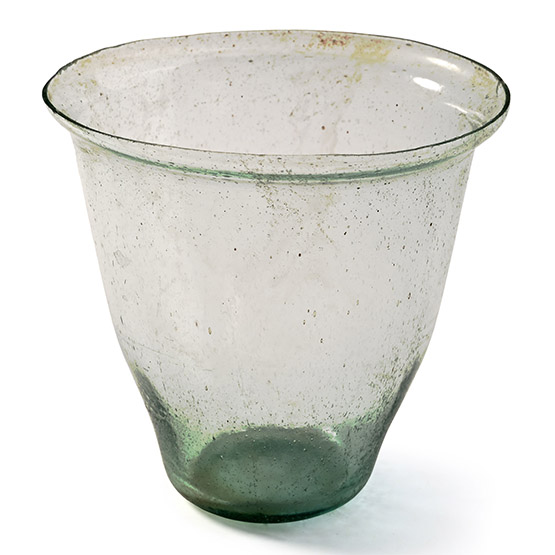 Roman Light Green Glass Lamp