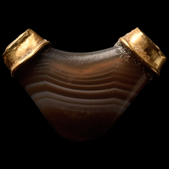 Achaemenid Banded Agate Elbow Bead