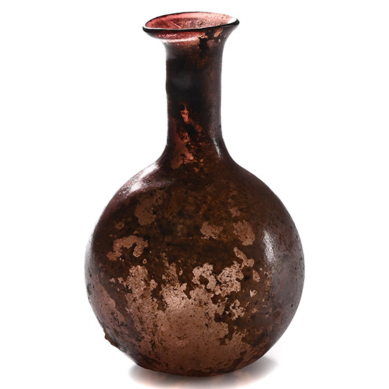 Roman Aubergine Glass Bottle