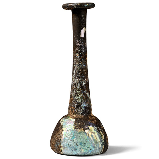 Roman Highly Iridescent Glass Bottle