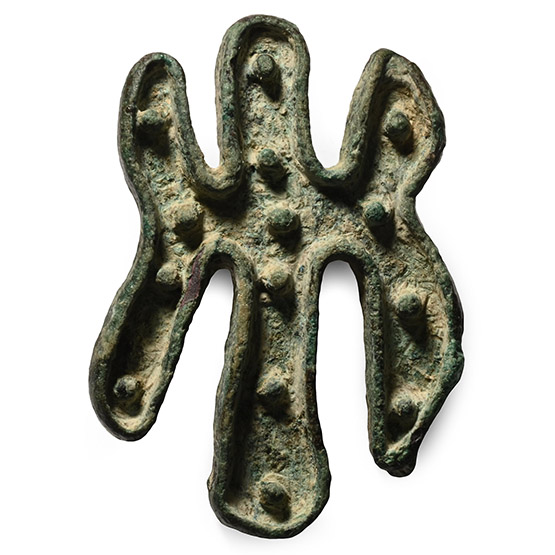 Central Asian Bronze Stamp Seal with Stylised Four-Winged God