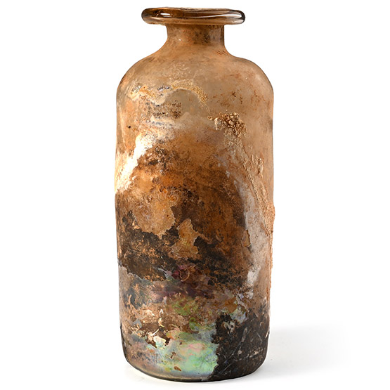 Roman Light Brown Glass Bottle