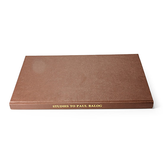 NEW BOOK: Studies in Memory of Paul Balog