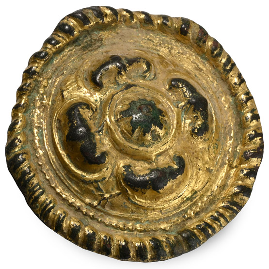 Large Tudor Gilt Bronze Horse Harness Decoration
