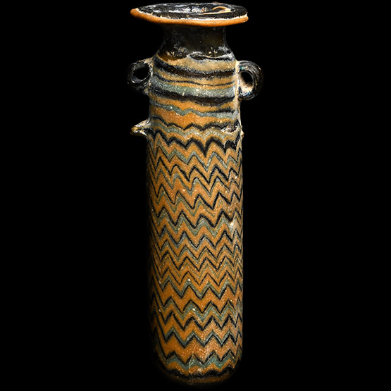 Greek Core-Formed Tall Glass Alabastron