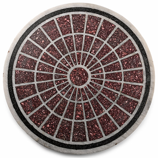 Imperial Porphyry Specimens from the Grand Tour Set into a Marble Table Top