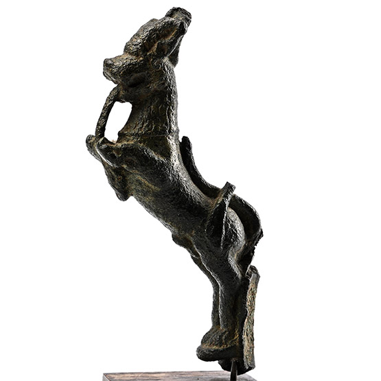 Roman Bronze Prancing Lion Statuette