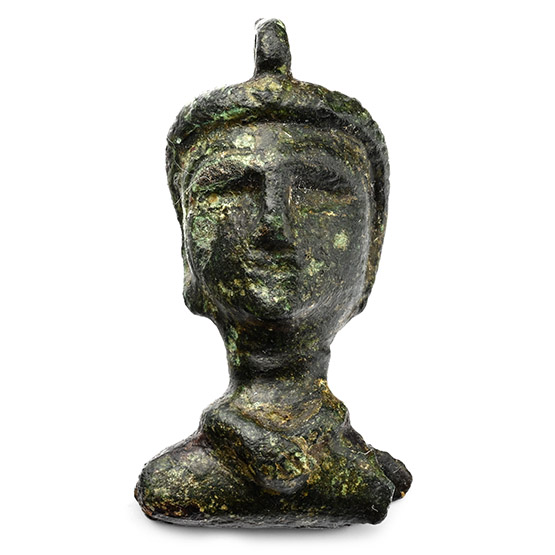 Celtic Bronze God Cauldron Mount