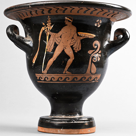 Greek Red-Figure Bell Krater Belonging to the Chevron Group