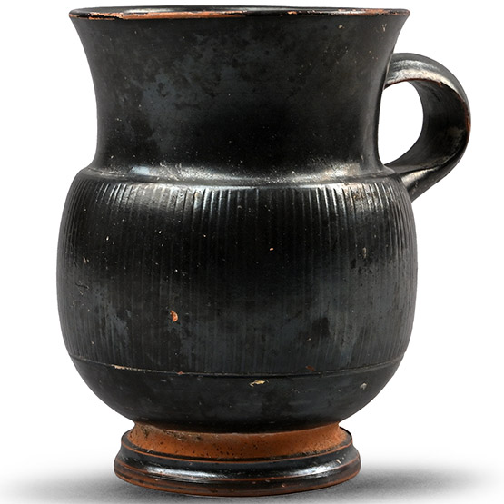 Greek Black-Glazed Thistle Mug