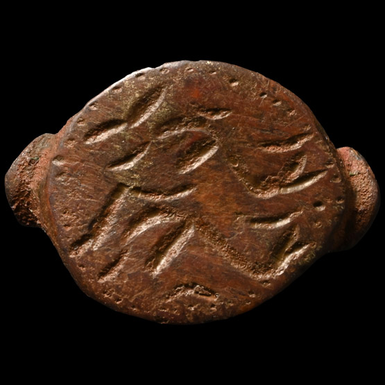 Eastern Roman Bronze Ring with Zebus