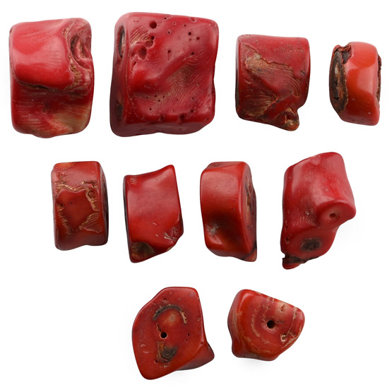 Collection of Large Red Coral Beads