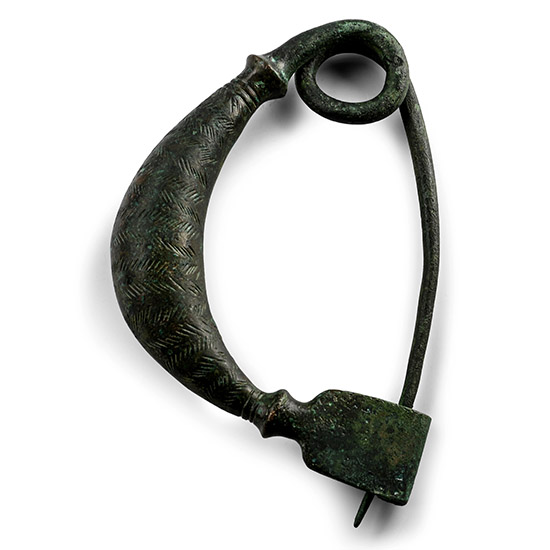 Very Large Decorated Bronze Age Fibula