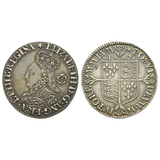 England. Tudor, Elizabeth I AR Sixpence.