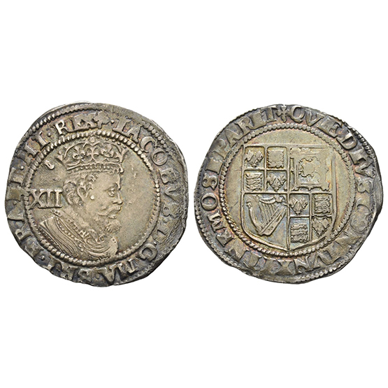 England. Stuart, James I AR Shilling.
