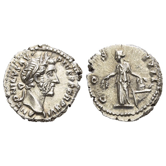 Antoninus Pius AR Denarius.
