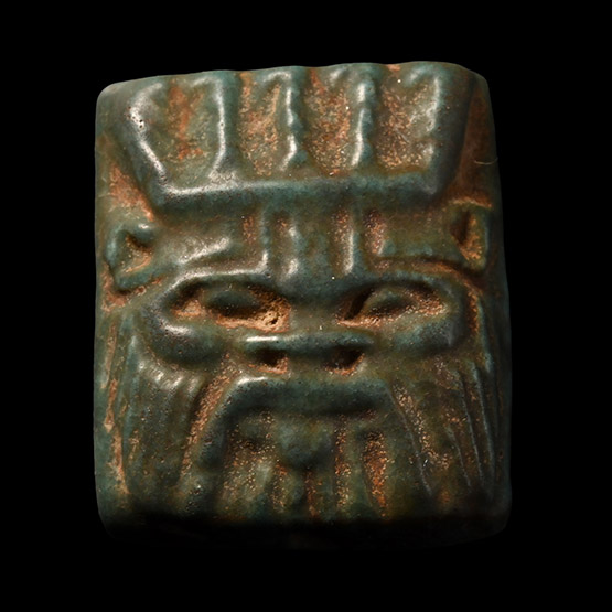 Egyptian Faience Bes Amulet