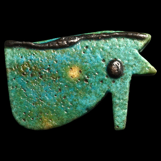 Egyptian Faience Wedjat Eye Amulet