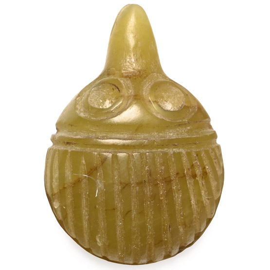 Egyptian Style Green Stone Hedgehog Amulet