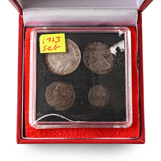 Great Britain. Stuart (Restored), Anne AR Maundy Money Set.
