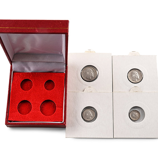 Great Britain. Saxe-Coburg-Gotha, Edward VII AR Maundy Money Set.