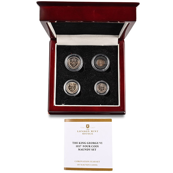 Great Britain. Windsor, George VI AR Coronation Maundy Money Set.