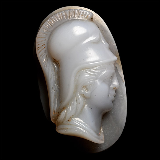 Post-Classical Agate Cameo with the Goddess Minerva
