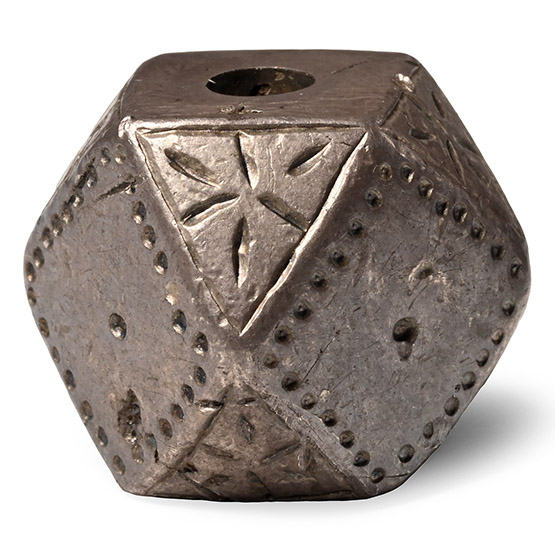 Western Asiatic Silver Polyhedral Amulet