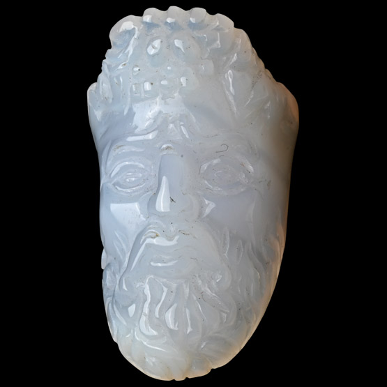Post Medieval Agate Carved Face of a Bearded Man
