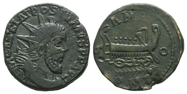 Postumus, Romano-Gallic Emperor AE Double Sestertius.