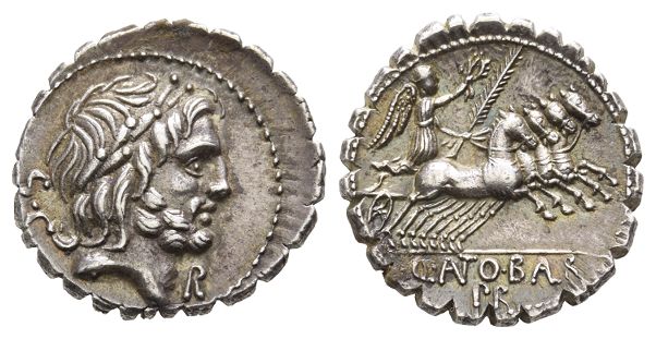 Q. Antonius Balbus AR Serrate Denarius.