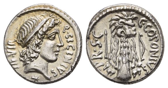Q. Sicinius and C. Coponius AR Denarius.