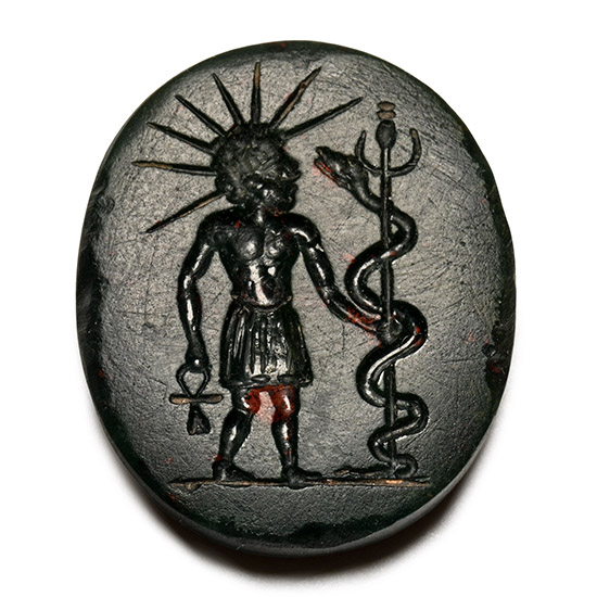 Roman Gnostic Green Jasper Gemstone